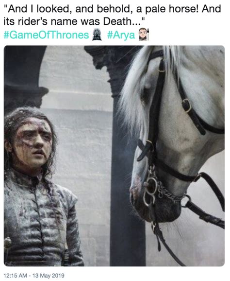 game of thrones horse meme|Arya's White Horse Scene Sparked 'Old Town Road' Memes.